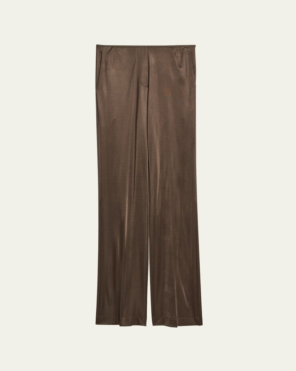 Straight-Leg Fluid Pull-On Pants